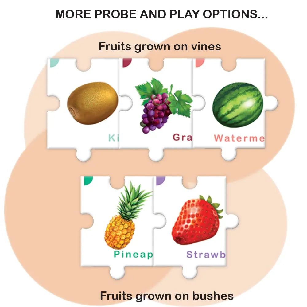 Toykraft Puzzles for Kids for Age 5-7, Educational Toys, Jigsaw Puzzles for Kids, 6 Piece Puzzle for Kids - Feast on Fruits