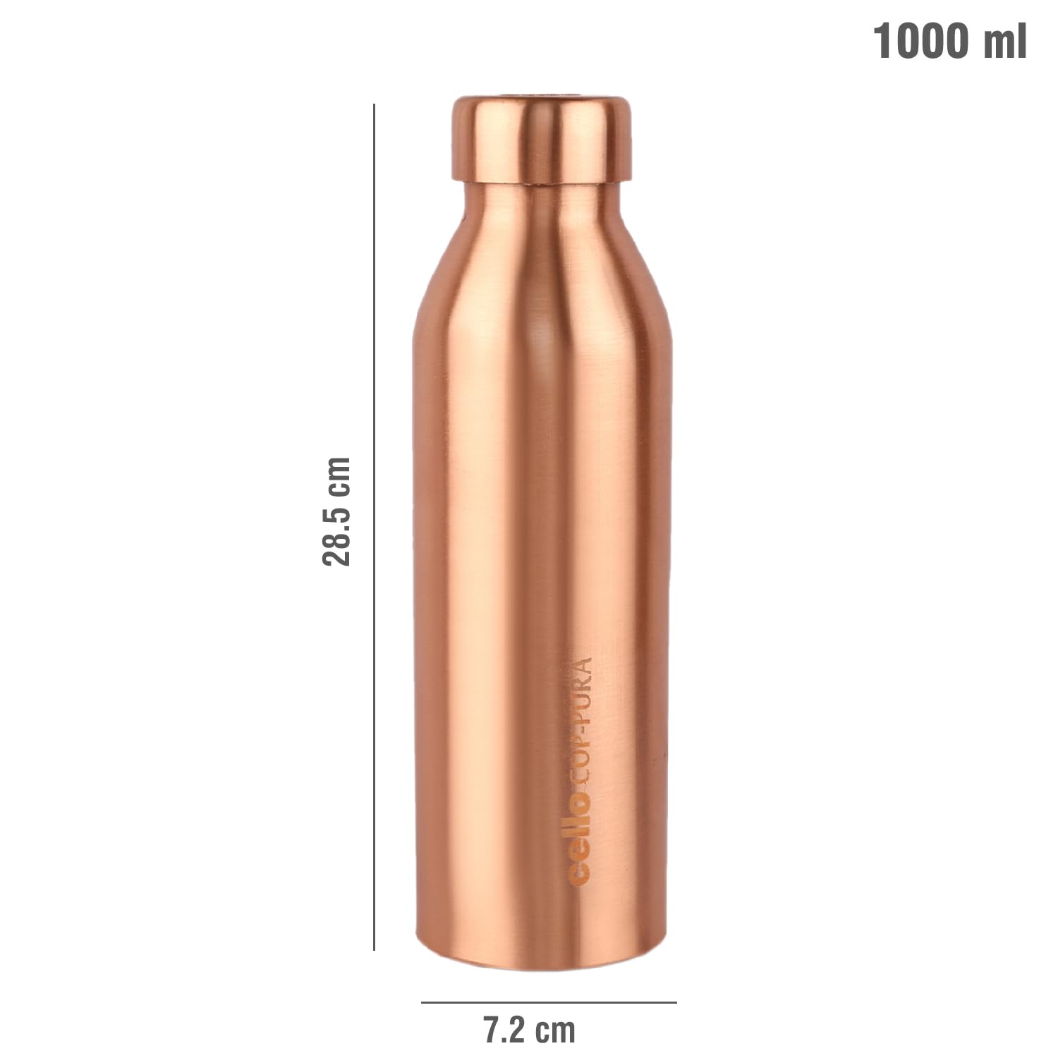 Cello Cop-Pura Moksha Copper Water Bottle | 1000ml