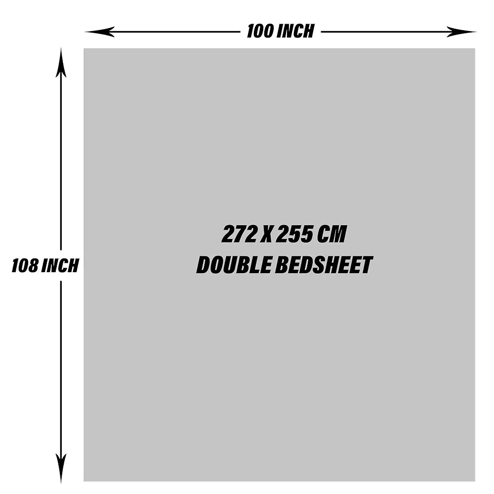 Kuber Industries Double Bedsheet with 2 Pillow Covers 160 TC Premium Cotton Peach