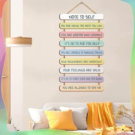 Angel Infinite Wooden Wall Hanging Inspirational Positive Quote Wall Art For Home Decorative