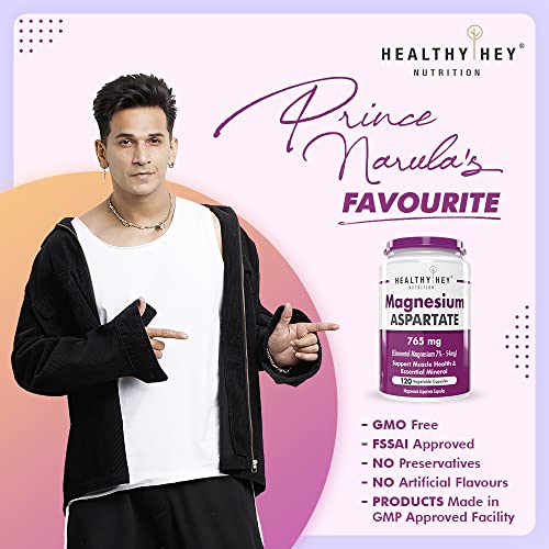 Healthyhey Magnesium Aspartate - 120 Vegetable Capsules