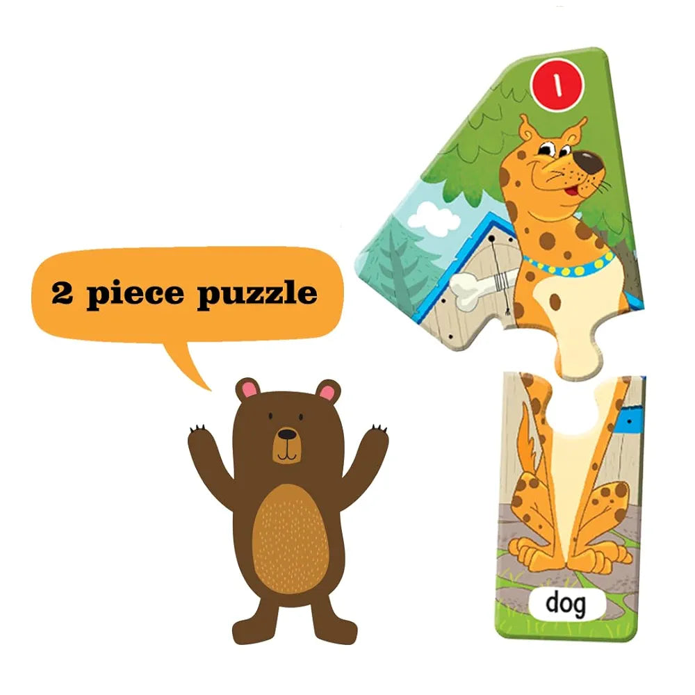The Book Tree Number Puzzle for Kids - 22 Piece Number Jigsaw Puzzle & Toddler Puzzles with 1 Board Book,Educational Toy for Cognitive Development | Fine-Motor Skills | Age 2+ by Majestic Book Club