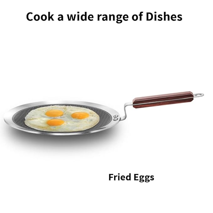 Hawkins 26 cm Paratha Tava Triply Stainless Steel Shielded Nonstick Tawa