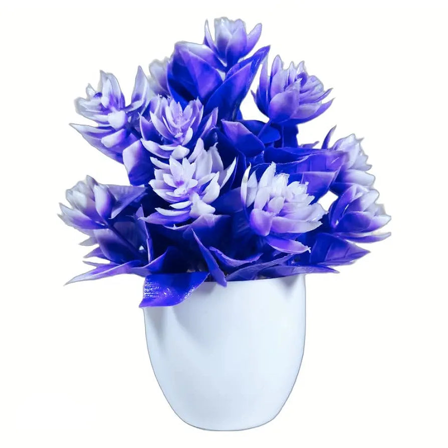 Plastic Artificial Plants For Home Decor Showcase Plants Flowers With Pot Fake Plant Pack of 4