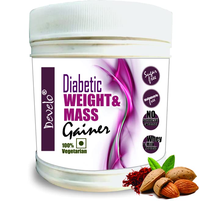 Develo Diabetics Weight & Mass Gainer Kesar Badam Powder - 500 gms