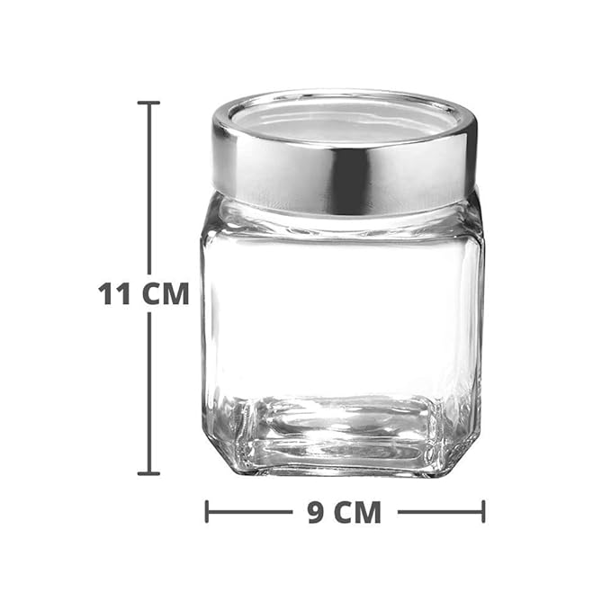 Femora Glass Jar - 500 Ml | 2 Pieces | Transparent