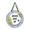 Artvibes Never Give Up Wall Hanging for Home | Mdf Wooden Wall Hanger for Wall Decoration