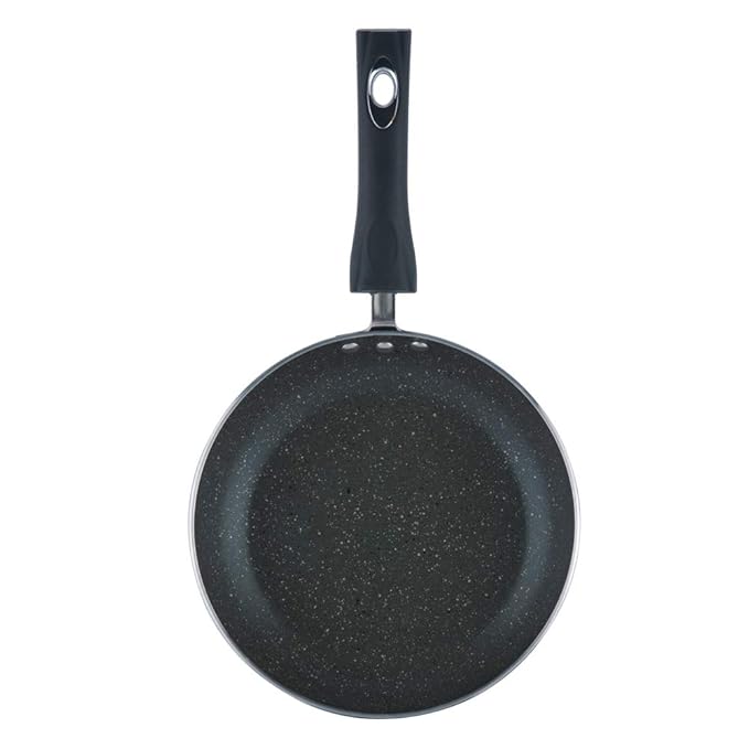 Vinod Zest Marbilo Aluminium Non Stick Frypan - 24 cm | Skillet Pan | 3 mm Thick | 5 Layer Coating