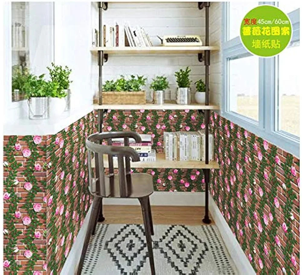 Indian Royals Decorative Wallpaper for Bedroom Brick Flower Wallpaper