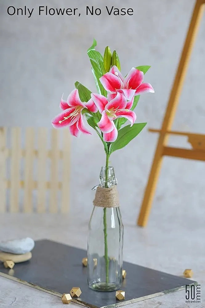 Lily Artificial Flowers Sticks Red