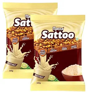 Manna Channa Sattu Roasted Gram Atta Flour - 500 gms (pack of 2)