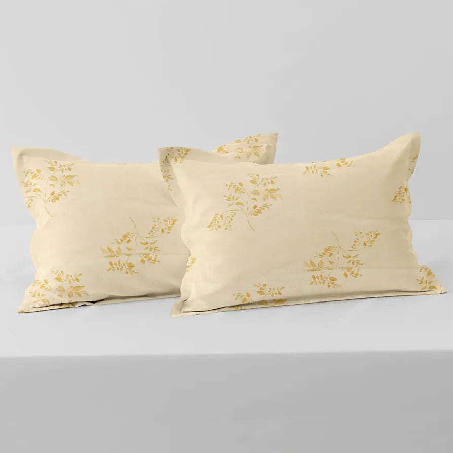 Cloth Fusion Glace Cotton Pillow Cover Set of 2 with Envelope Closure Soft Pillow Amber Elegance