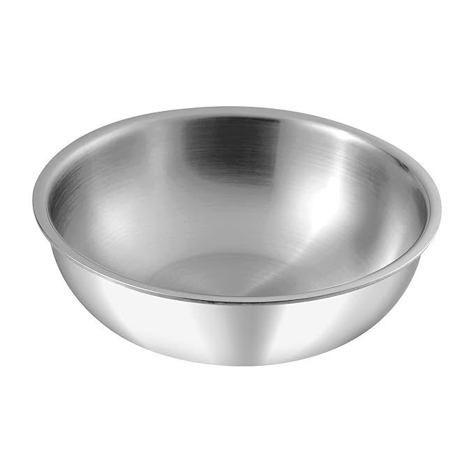 Vinod Platinum Triply Stainless Steel Extra Deep Tasla -1.2 Litre, 18 cm | 2.5 mm Thick | Steel Kadai