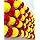 Artificial Marigold Fluffy Flowers Garlands Yellow & Red 5 Pieces