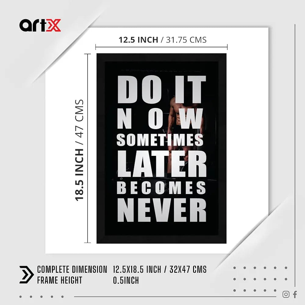 ArtX Paper Do It Now Motivational Quotes Framed Wall Art Painting
