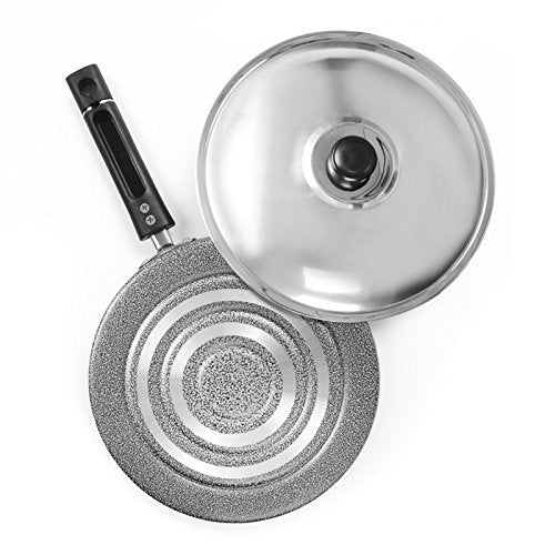 Sumeet Aluminium Pan 1 Pizza Pan 1 Lid (Silver)