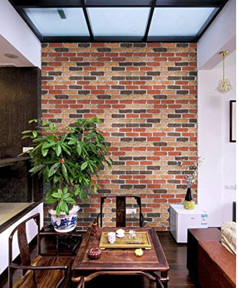 Jaamso Royals Wall Papers for Home Brick Wallpaper Stick Wallpapers 500CM X 45CM