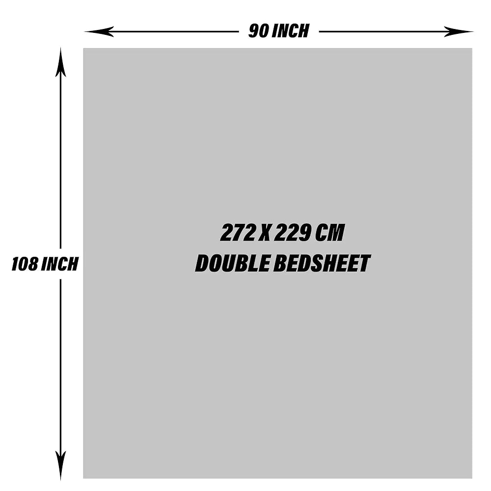 Kuber Industries Double Bedsheet with 2 Pillow Covers 160 TC Premium Cotton Cream Colour