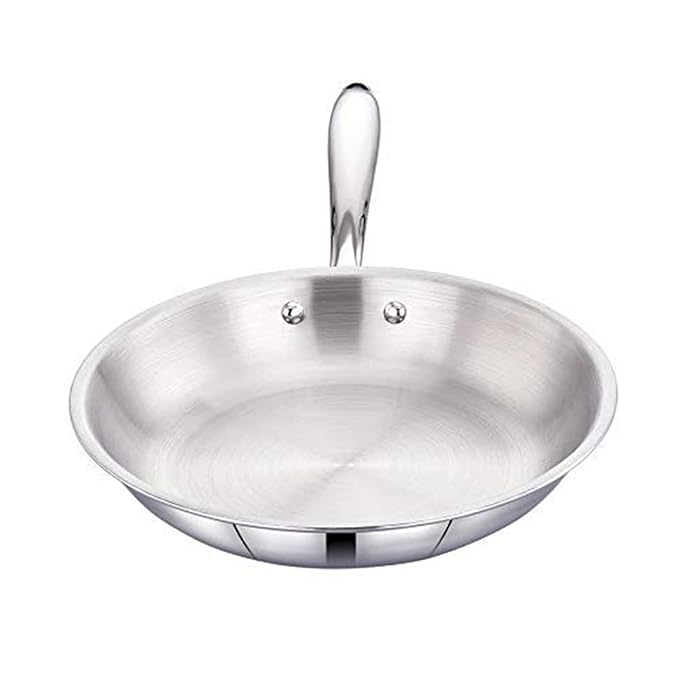 Maxima Tri Ply Stainless Steel Fry Pan 24 Cm - 2000 gms
