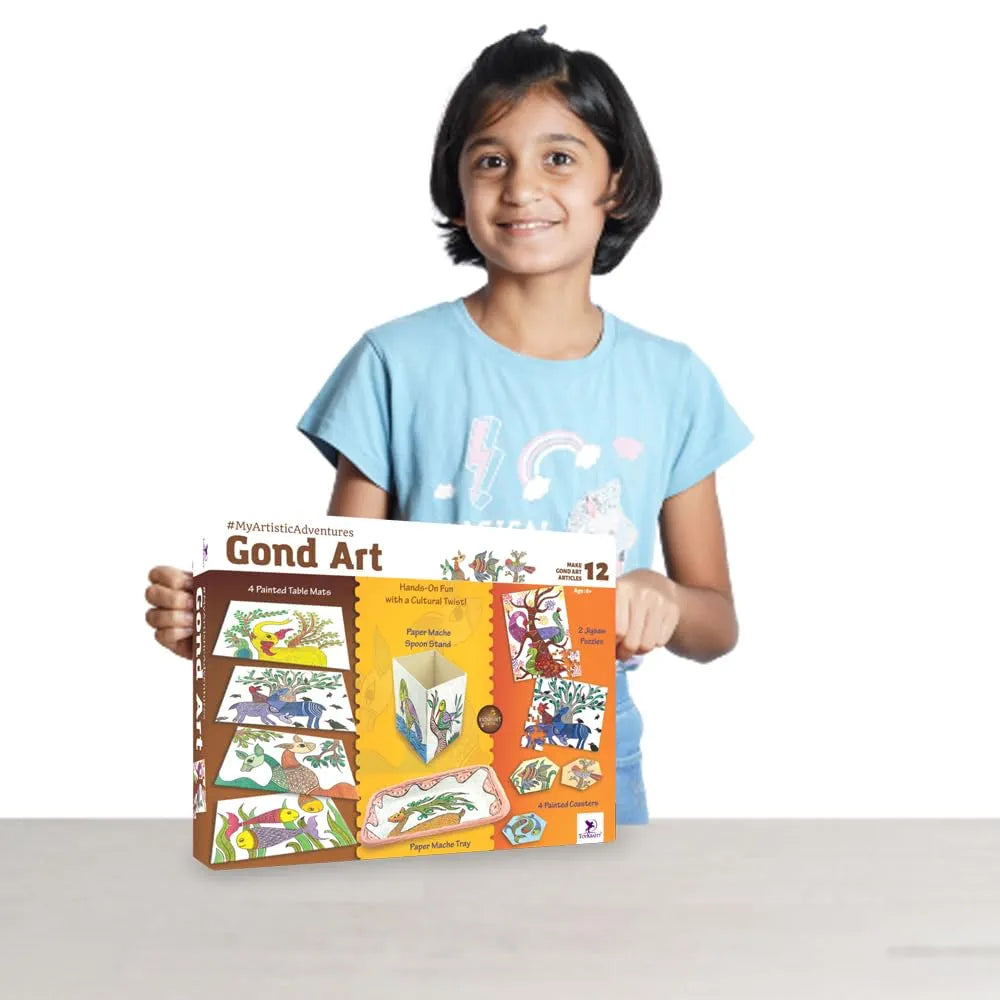 TOYKRAFTT DIY Indian Art Forms, Art and Craft Kit for 8-12 Year Olds, Gifts for Girls & Boys - Gond Art