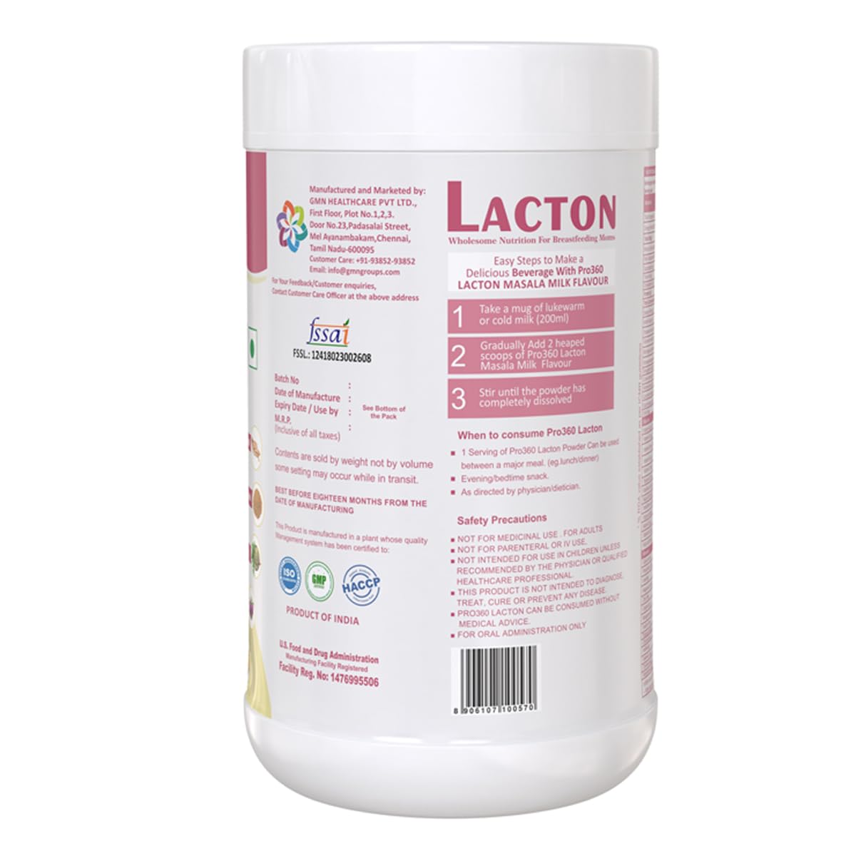Pro360 Lacton Lactation Support Protein Supplement Powder - 200 gms