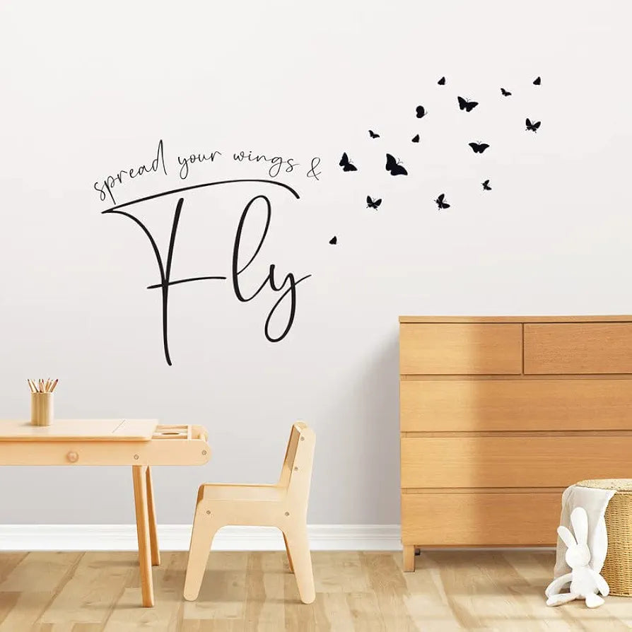 Kotart Butterfly Printed Fly Vinyl Wall Stickers