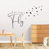 Kotart Butterfly Printed Fly Vinyl Wall Stickers
