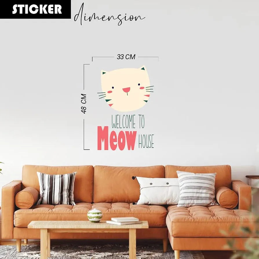 Kotart Kitten/Cat Printed Wall Decals Cute Colorful Wall Stickers for Home