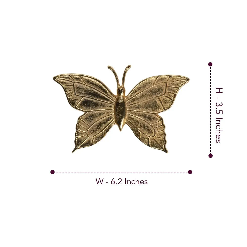The Artment your Artistic Apartment Beauty of Butterfly Wall Décor Hanging Set of 5 Gold