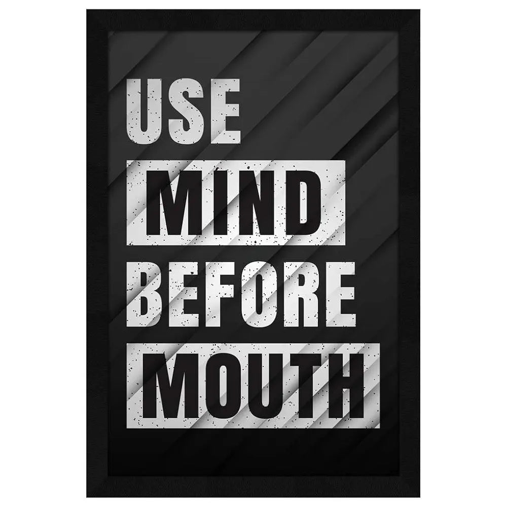 ArtX Paper Use Mind Motivational Quotes Framed Wall Art Painting