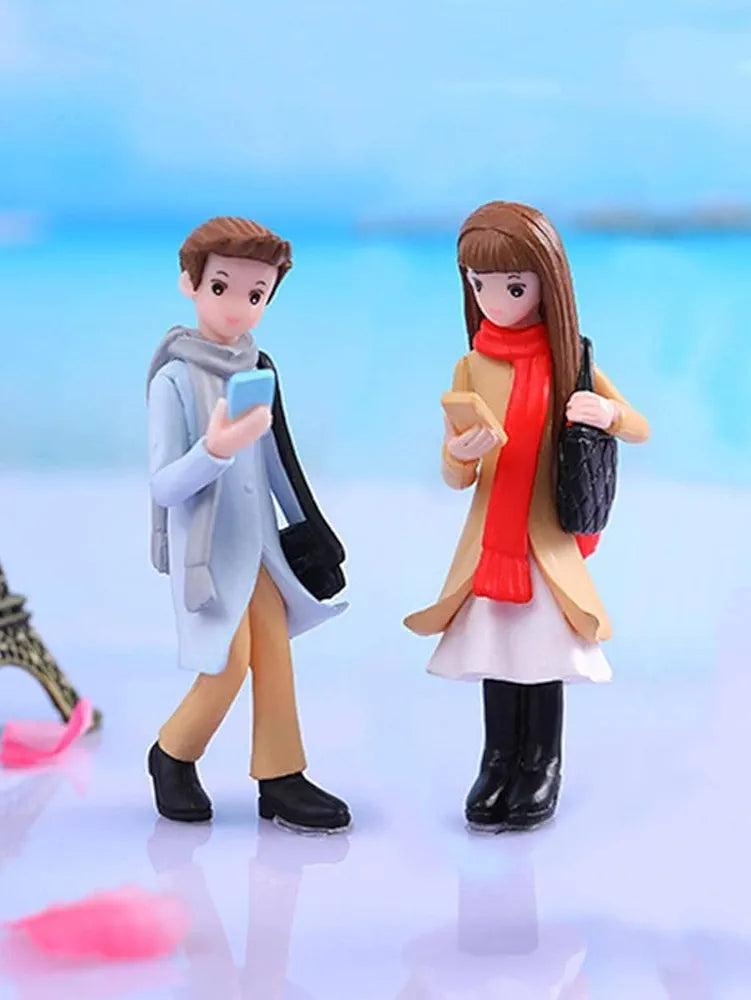 Satyam Kraft 2 Couple Resin Set Couple Miniature Romantic Showpiece