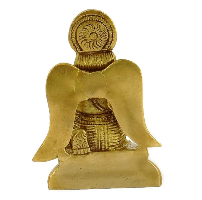 The Advitya Brass Garuda Idol Statue Vishnu Vahan | Vishnu's Vehicle Eagle Murti | Home Decor/ Office/ Gifting Item