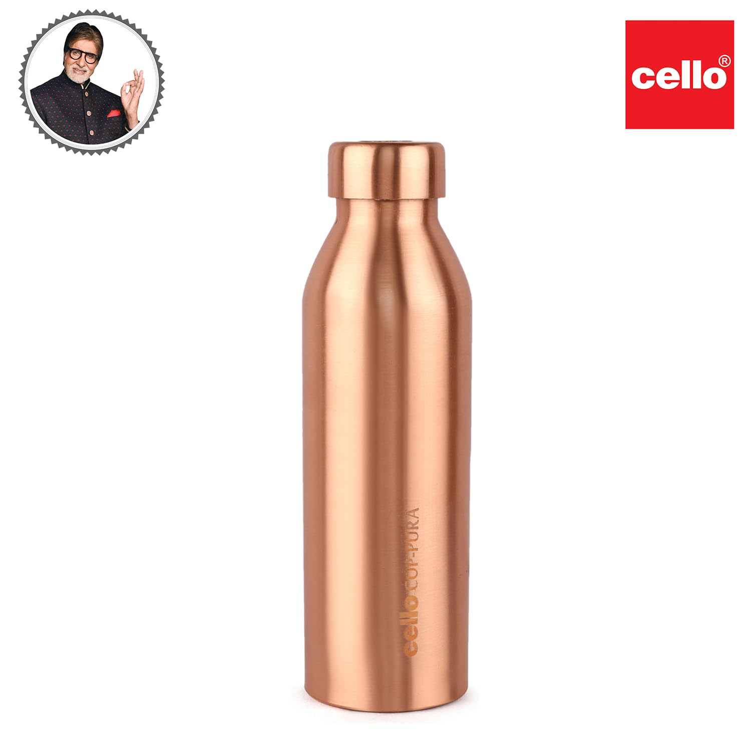 Cello Cop-Pura Moksha Copper Water Bottle | 1000ml