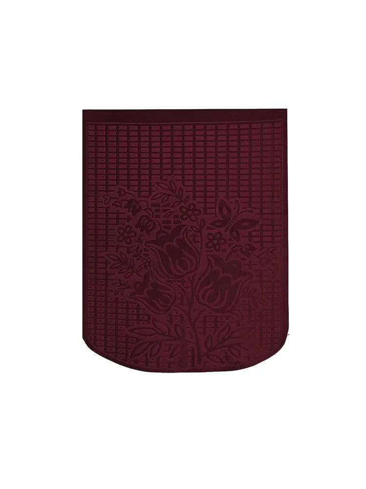 Cloth Fusion Italian Velvet Sofa Cover 5 Seater Set Perfect Floral Embossed Sofa Cover 3 Seater and 2 Seater Maroon