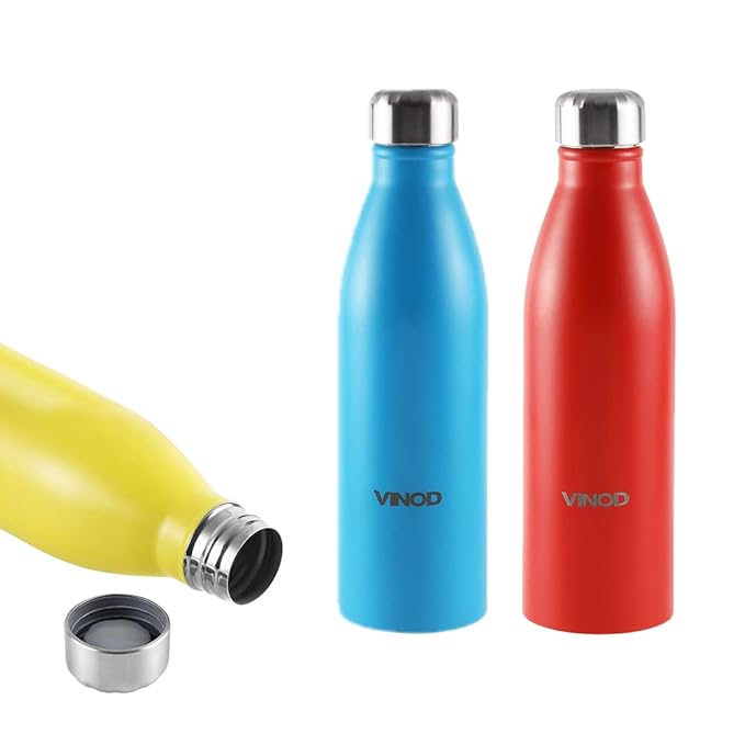 Vinod ICY Classic Stainless Steel Water Bottle Set of 3 - 1000ml