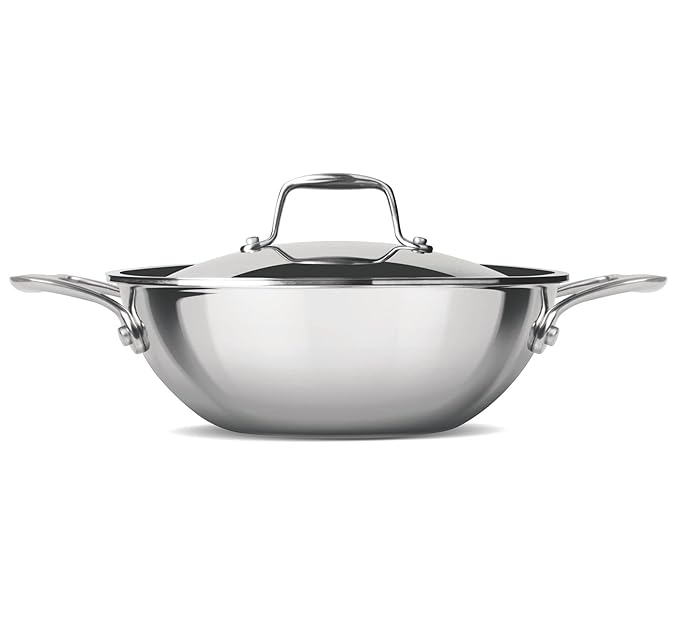 Milton Pro Cook Triply Stainless Steel 26 Cm Kadai With Lid, 3.6 Litres - 1100 gms