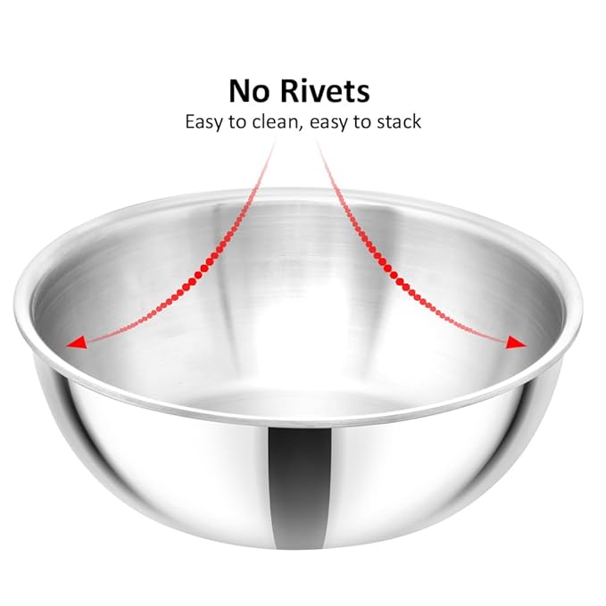 Hawkins 1.5 Litre Metro Kadhai Triply Stainless Steel Induction Tasla Silver