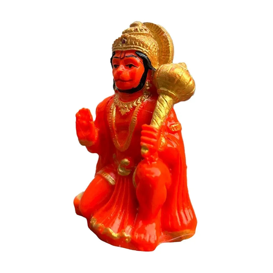 Unovate Orange Lord Hanuman Idol for Car Dashboard