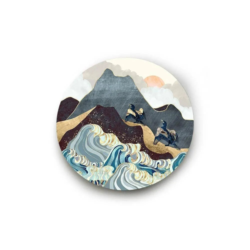 The Artment your Artistic Apartment - Color Tide Round Canvas