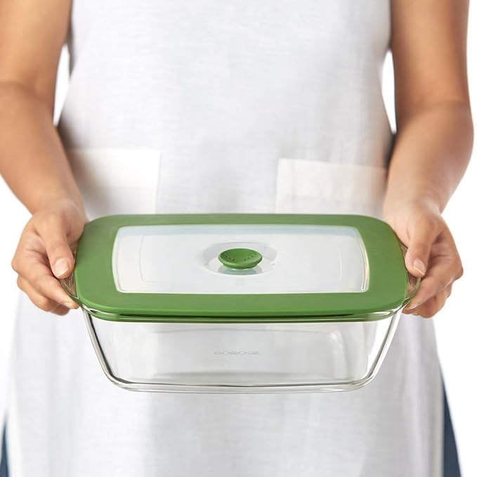 Borosil Glass Dish With Lid | 2600ml | Transparent
