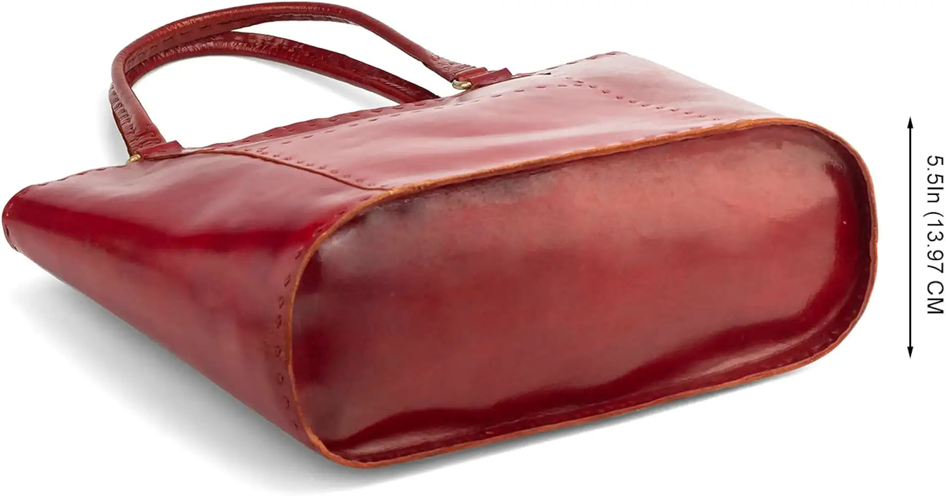 Goatter Genuine Leather Handmade Women's Handbag For Office And College,Red