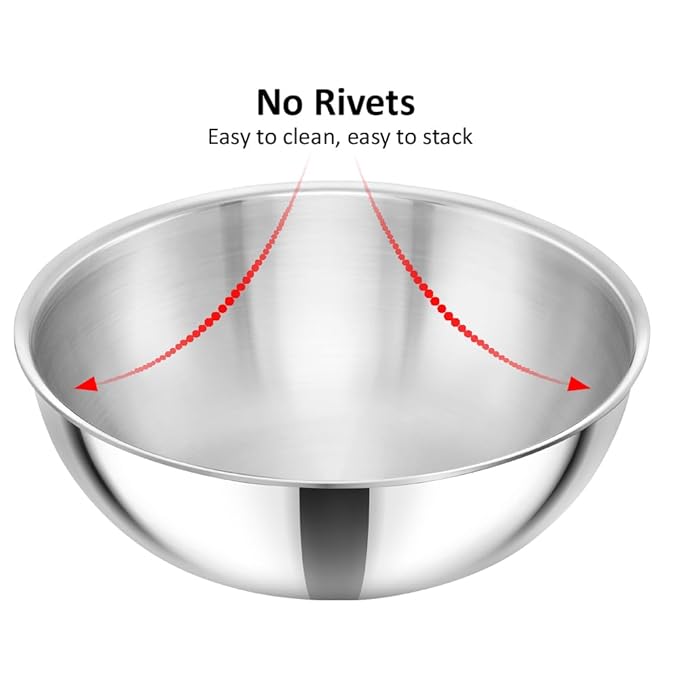 Hawkins 4 Litre Metro Kadhai Triply Stainless Steel Induction Tasla Silver