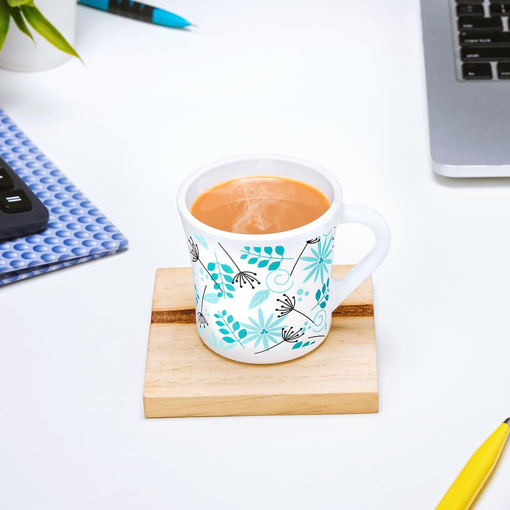 Larah by Borosil Stardust Opalware Mug | Set of 6 Pcs Tea/coffee Mugs | 160 Ml Each