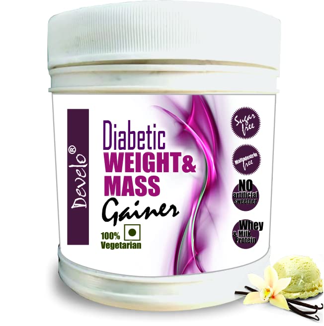 Develo Diabetics Weight Mass Gainer Vanilla Flavour - 500 gms