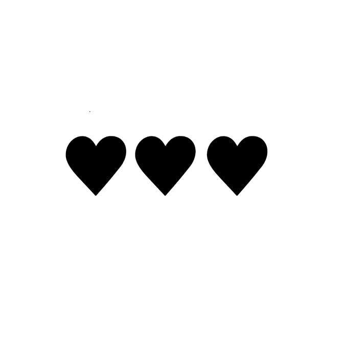 Ecraftindia Set of 3 Hearts Black Engineered Wood Wall Art Cutout | Ready to Hang Home Decor