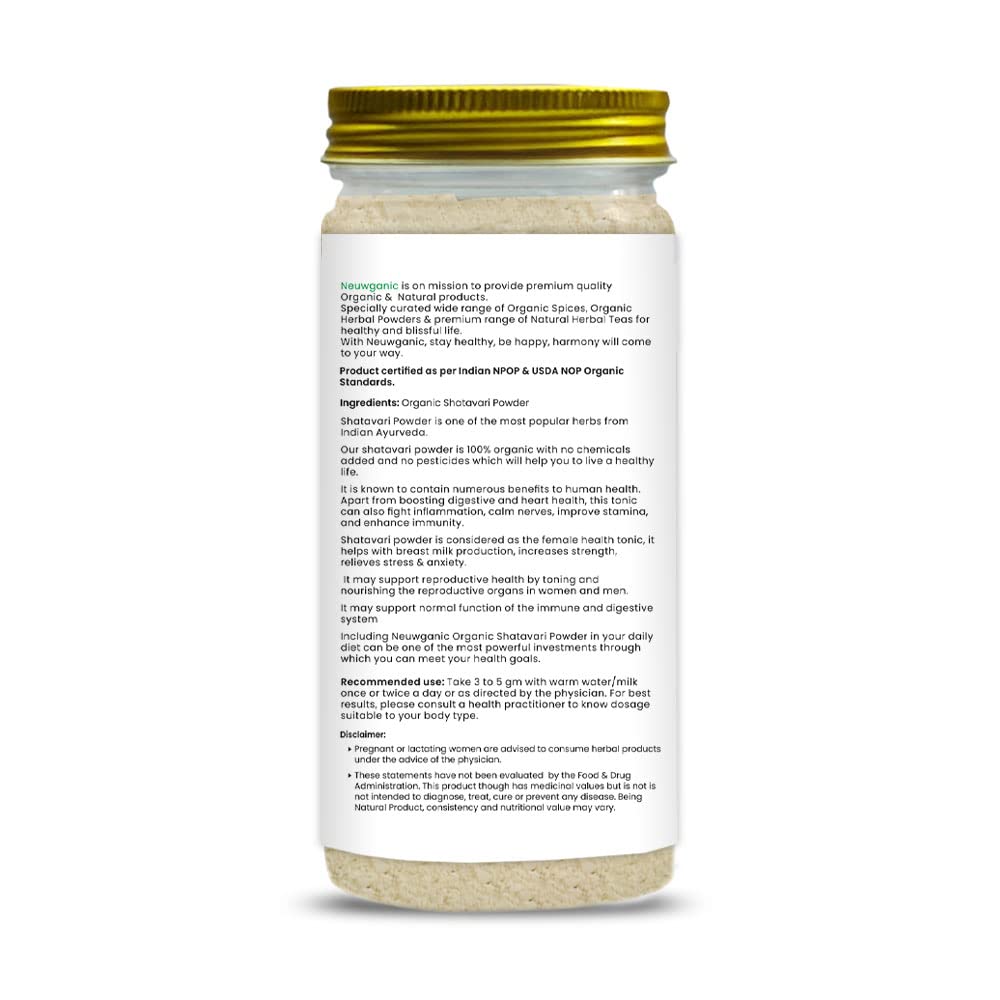 Neuwganic Organic Shatavari Powder - 200 Grams