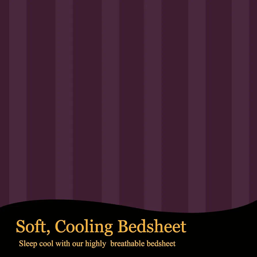 Fresh From Loom King Size Flat Bedsheets Hotel & Home Double Bedsheet Set with 2 Pillow Covers Wine