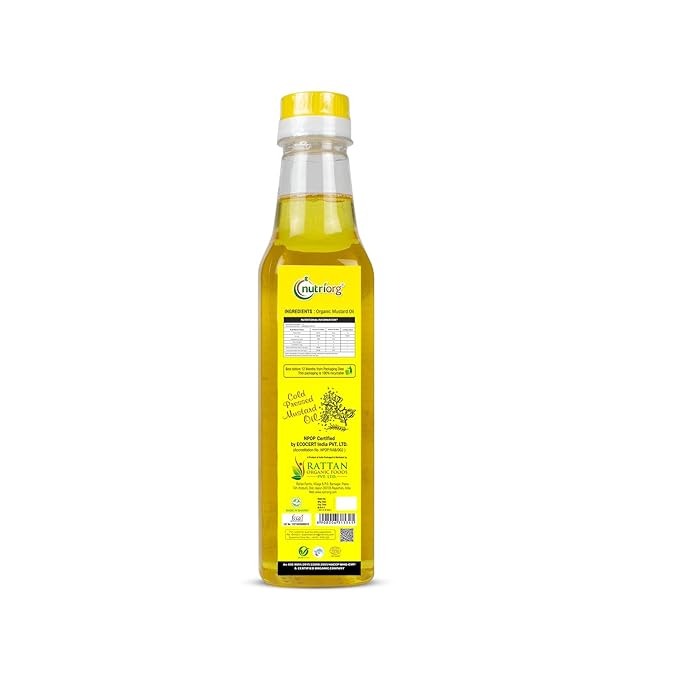 Nutriorg Cold Pressed Certified Organic Mustard Oil - 500 ml