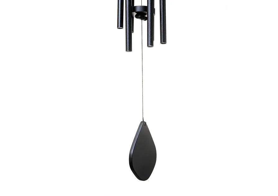 Tej Gifts Feng Shui Metal Wind Chime with 6 Black Pipes