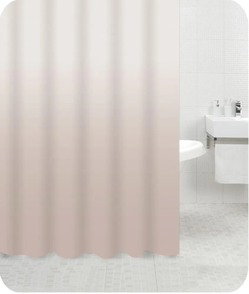 Homethreads  Embrace Luxury with Our 6-Feet Long Premium Peva Shower Curtain with 12 Hooks for a Lavish Bathroom Ambiance Stylish, Splendid, and Perfectly Sized Beige Colour